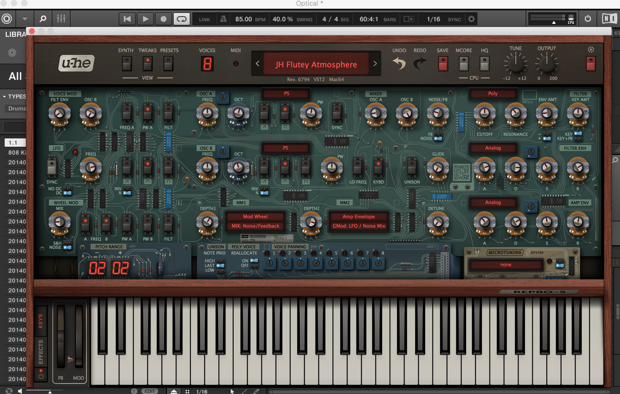 U he. Repro 5 VST. Prophet 5 VST. Синтезатор Prophet 5 Unison. U-he.Repro-1.v1.1.6794.ce.