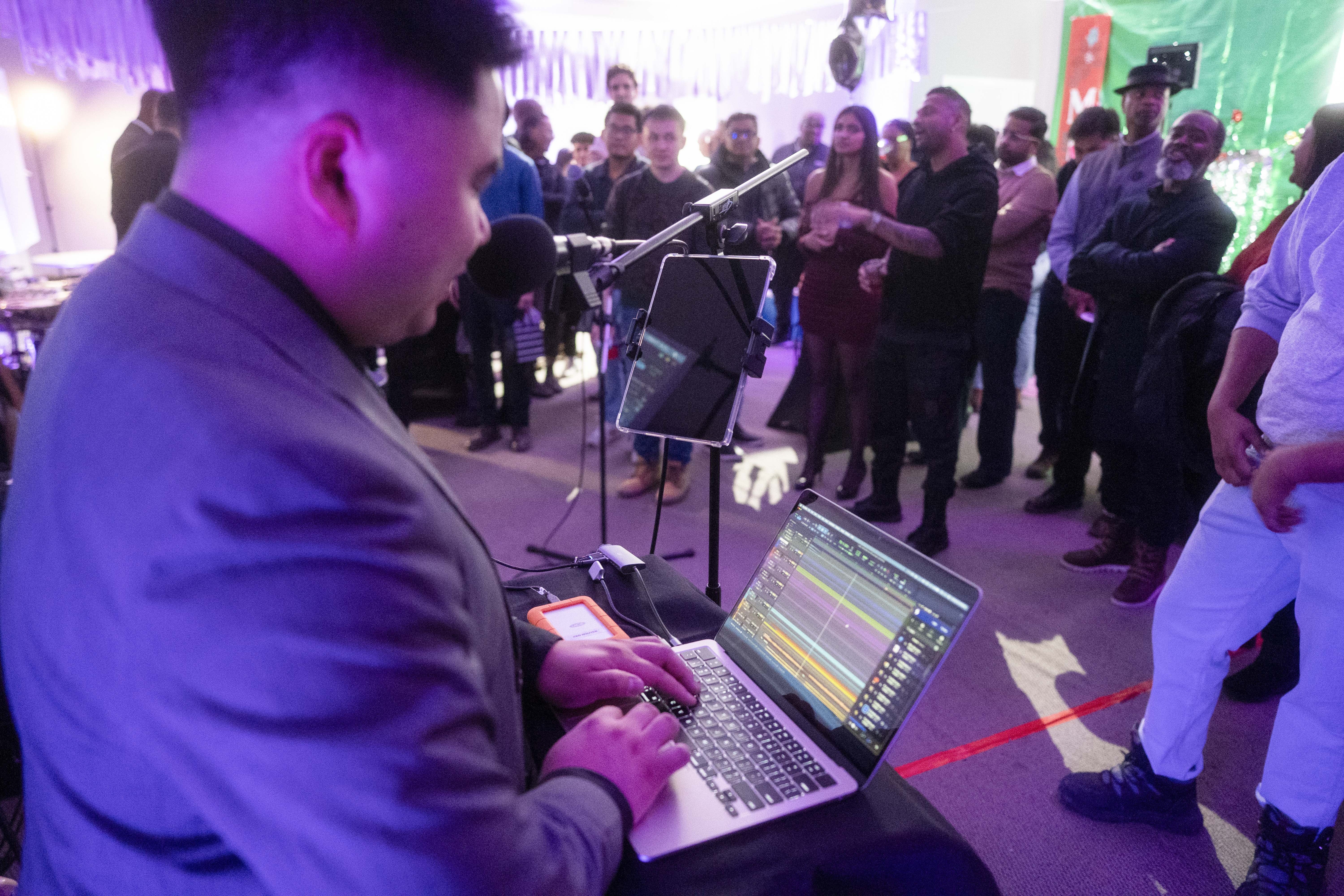 Live software demonstration during the Avid event