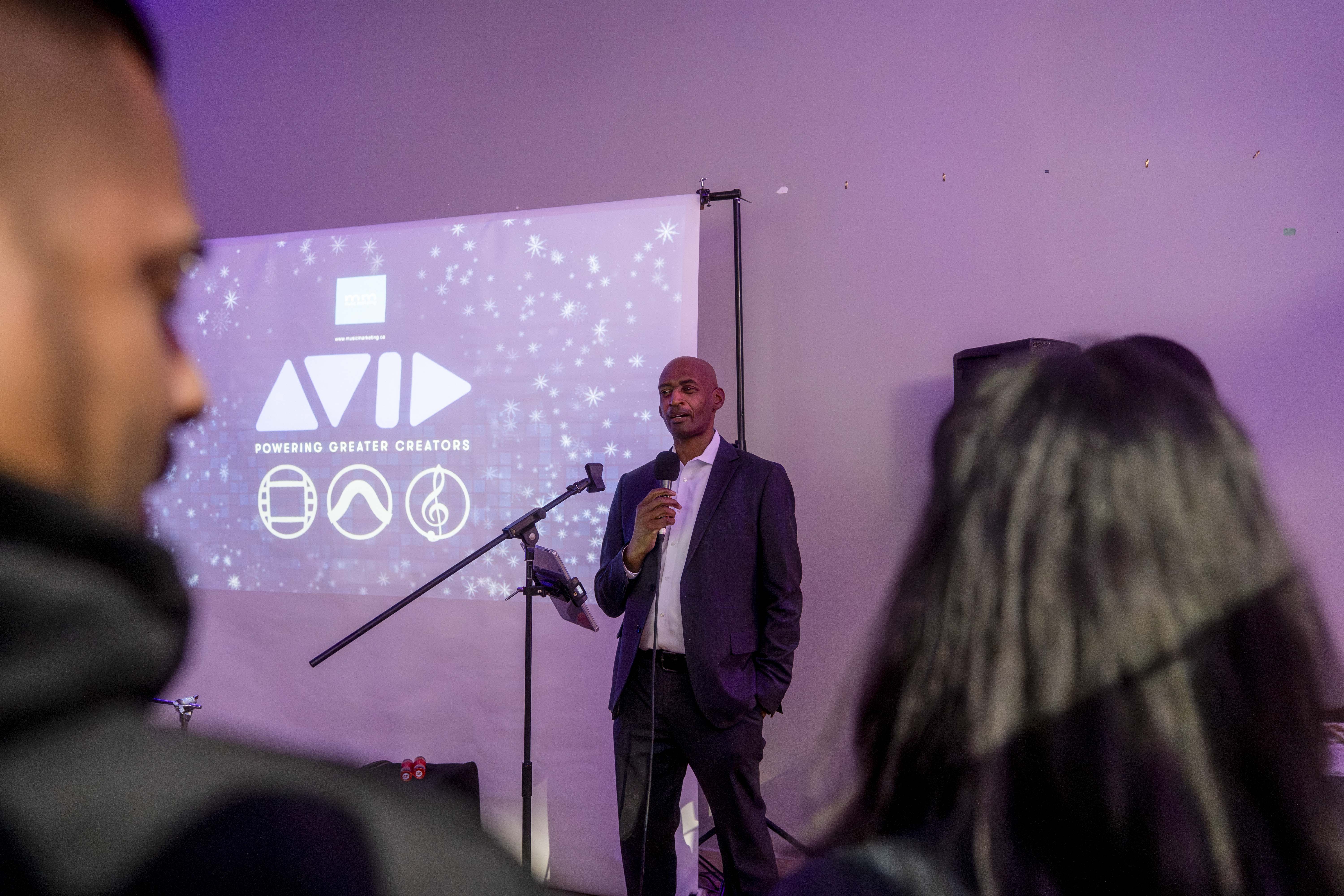 Guests attending the Avid Spotlight & Networking Event hosted by Music Marketing Inc.
