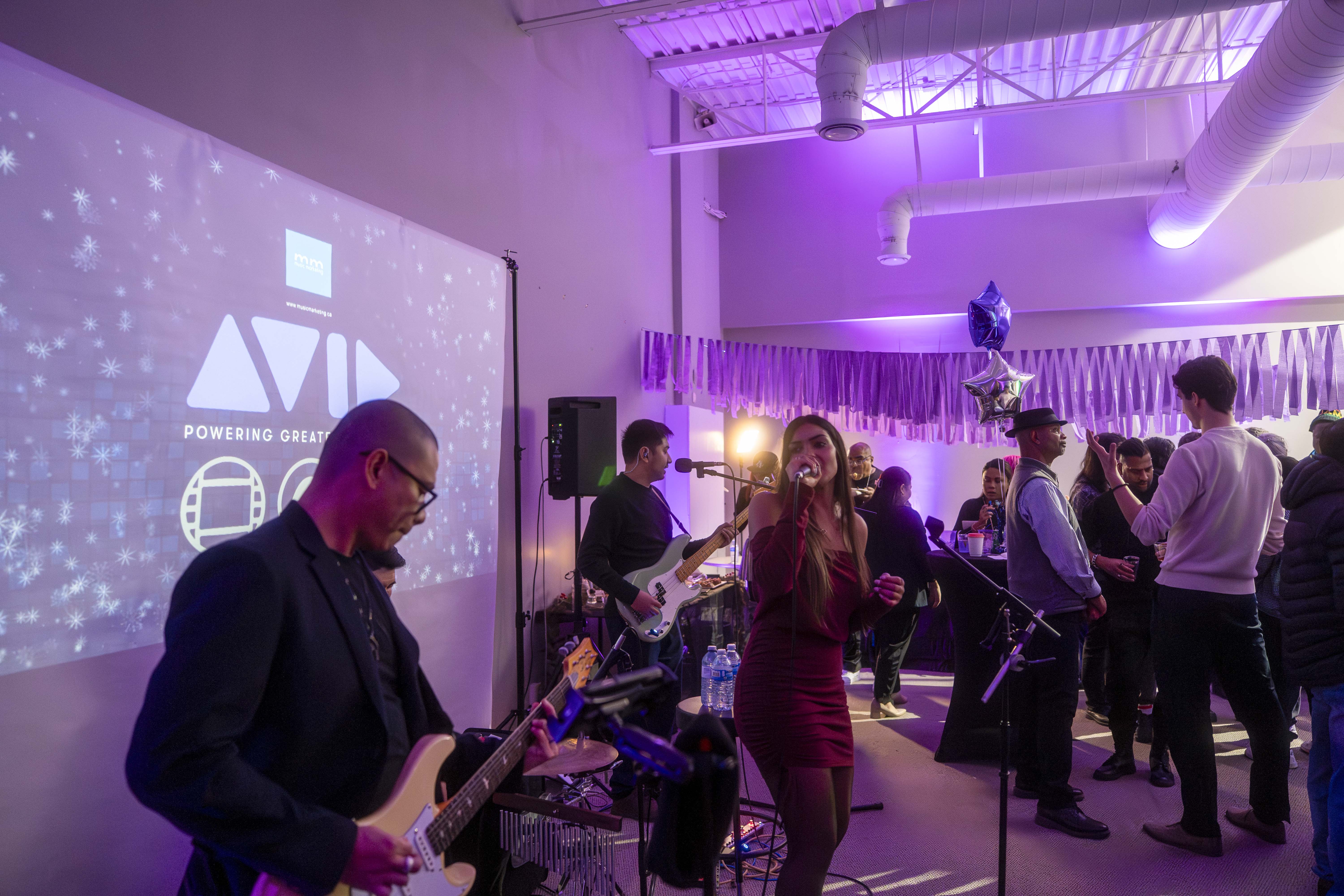 Live musical performance at the Avid Spotlight & Networking Event