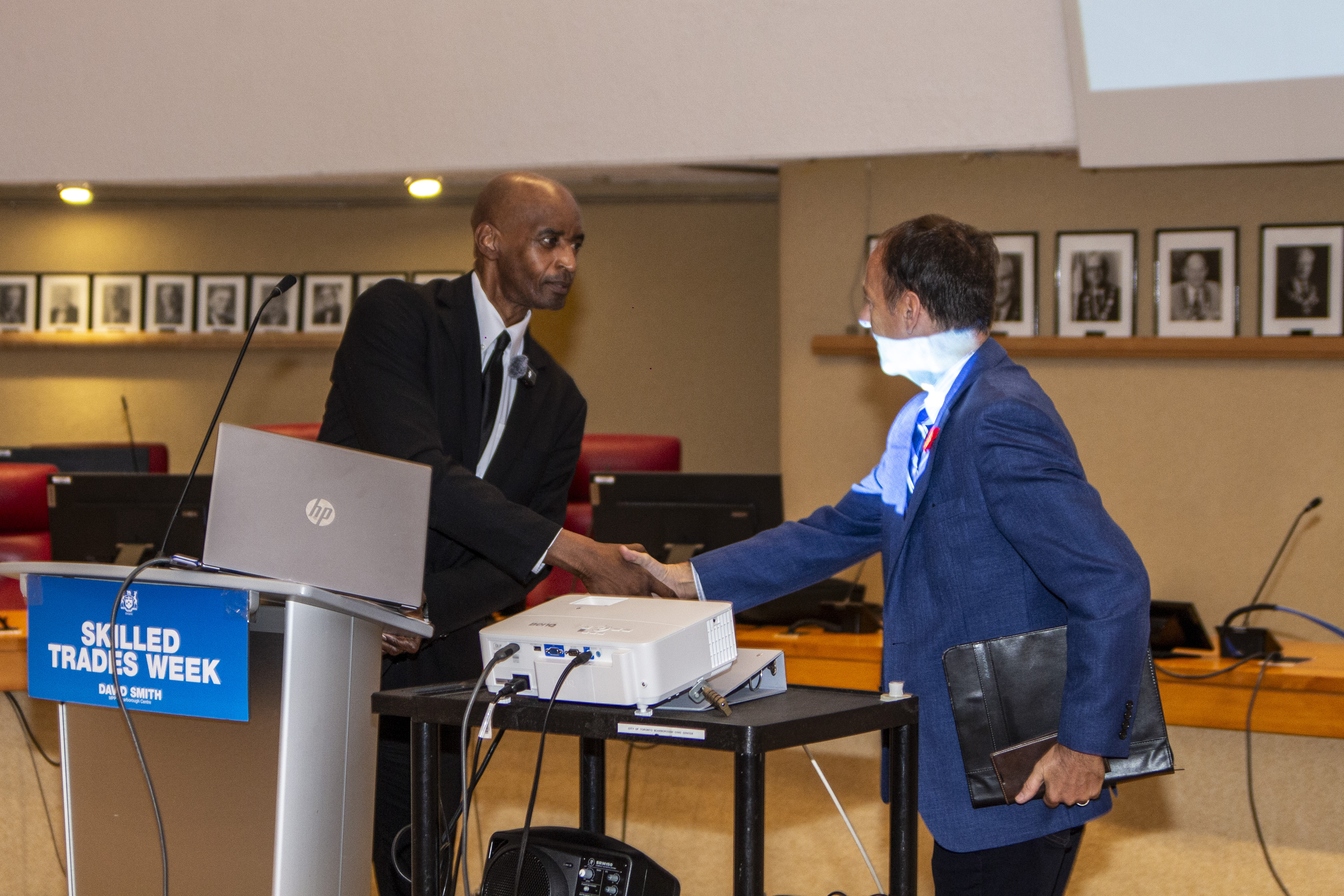 Ray Williams shaking hands at Ontario Skilled Trades Week 2025